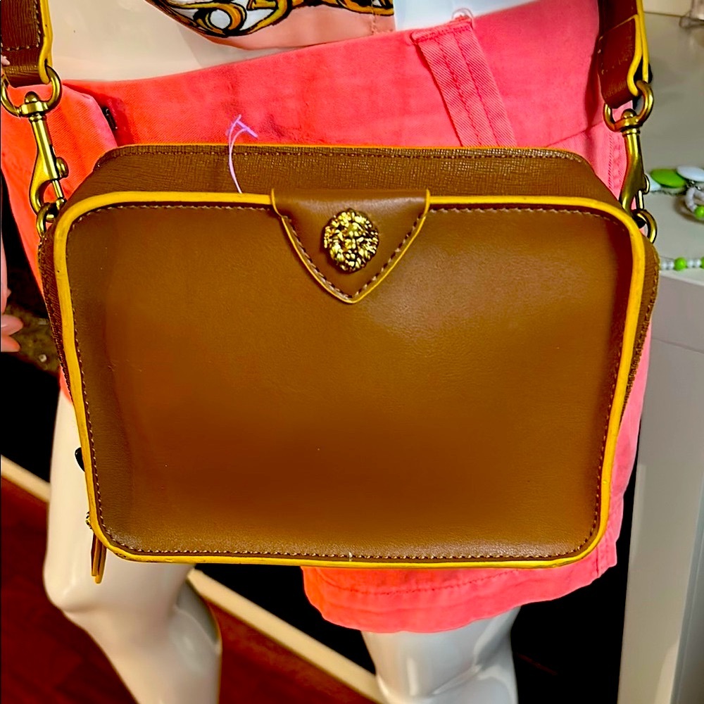 Brown and Yellow Women's Bag